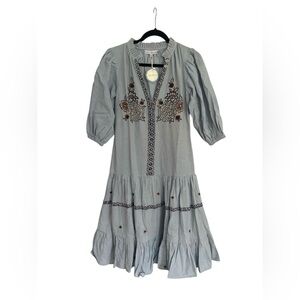 Just Bellina by La Fuori Embroidered Midi  Dress